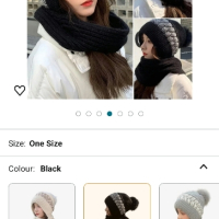 Модна дамска зимна шапка с шал удобна много пухкава/мека и приятна на допир -57% НАМАЛЕНИЕ, снимка 3 - Шапки - 45033451