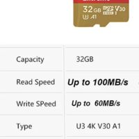 Карта памет Sandisk microSDXC Extreme, 32 GB, UHS-I, V30, 100 MB/s, A1, Action cam, снимка 2 - Чанти, стативи, аксесоари - 45285056