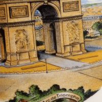 декоративна порцеланова чиния Limoges Триумфалната арка Париж, снимка 5 - Декорация за дома - 45493475