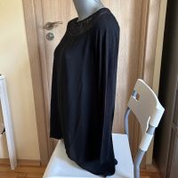 Черна блуза с дантела Francomina, снимка 5 - Блузи с дълъг ръкав и пуловери - 45433045