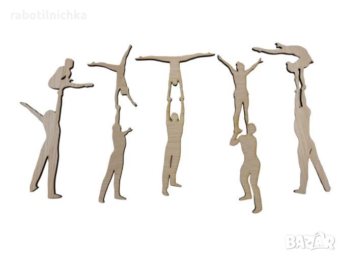 Заготовки от дърво-микс от фигури от акробатиката, снимка 1