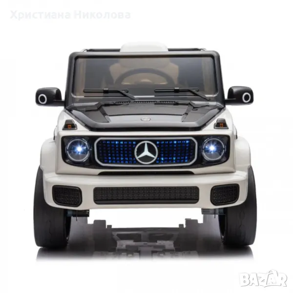 Акумулаторен джип Mercedes EQG Electric G-Class 12V с отварящи се врати меки гуми 4x4, снимка 1