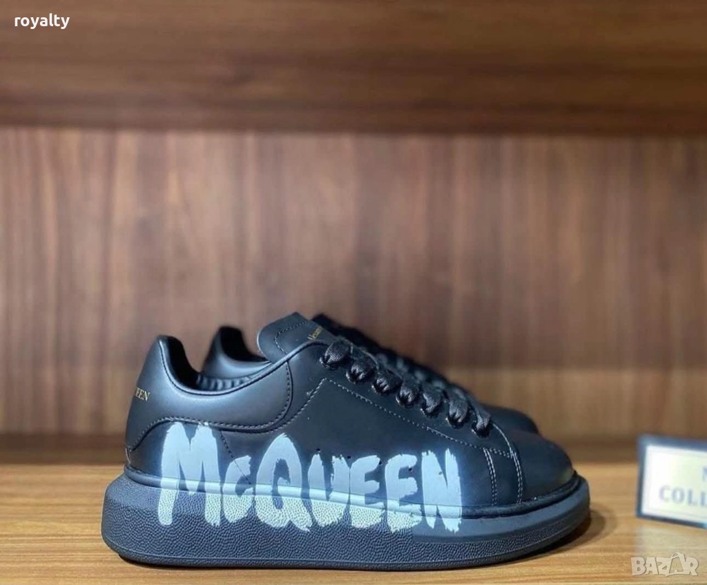 Alexander McQueen Черни Мъжки Маратонки , снимка 1