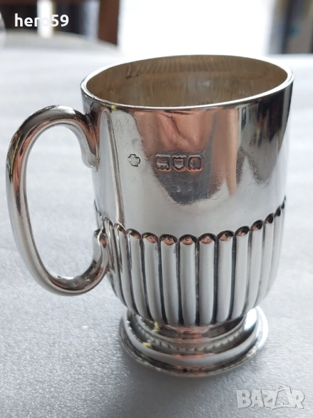 Сребърна чаша (халба)Англия, сребро проба 925, снимка 1