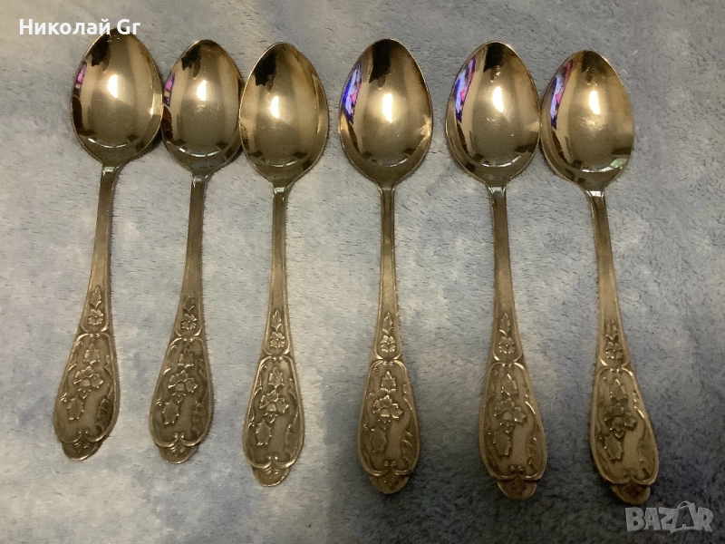 Лъжици  посребрен  произведено в СССР 1974 години завод Мстера отличен състояние, снимка 1