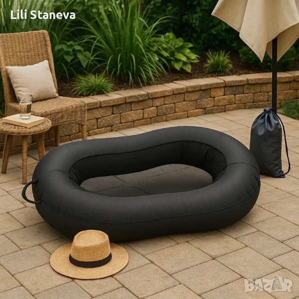 Въздушен шезлонг,за пълна релаксация навсякъде – без помпи и усилия., снимка 1