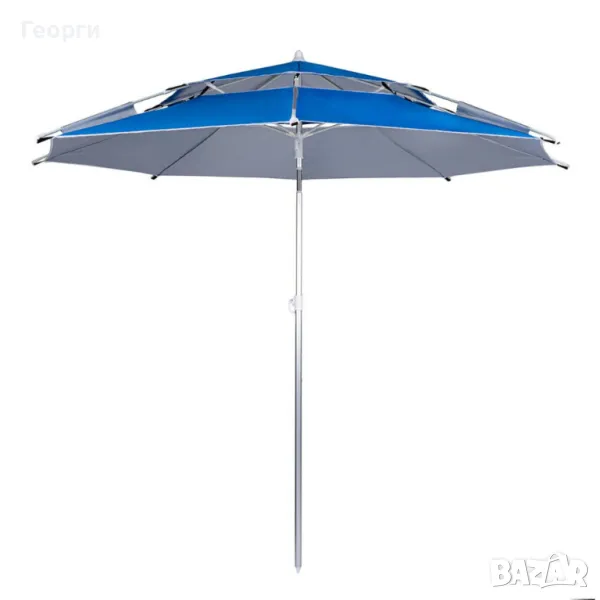 Плажен чадър Muhler – Широка сянка, пълна защита и интелигентен комфорт, снимка 1