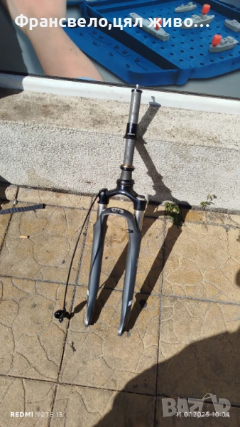 28 цола въздушна заключваща вилка за велосипед колело с монтаж конус , снимка 1