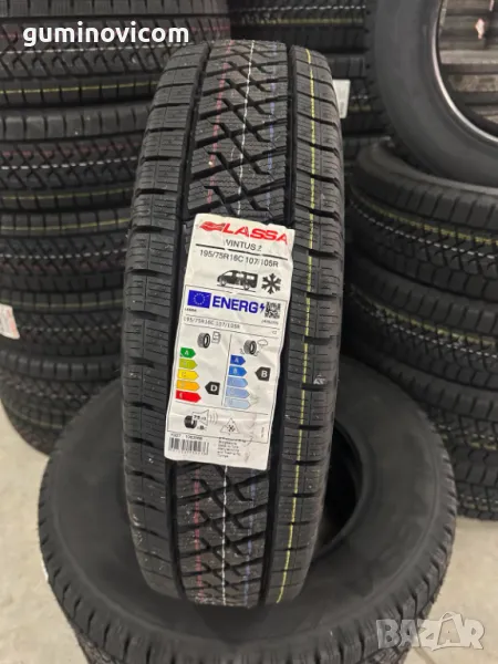 🚐 Зимни ❄️❄️❄️ бусови гуми 195/75R16C LASSA WINTUS 2, снимка 1