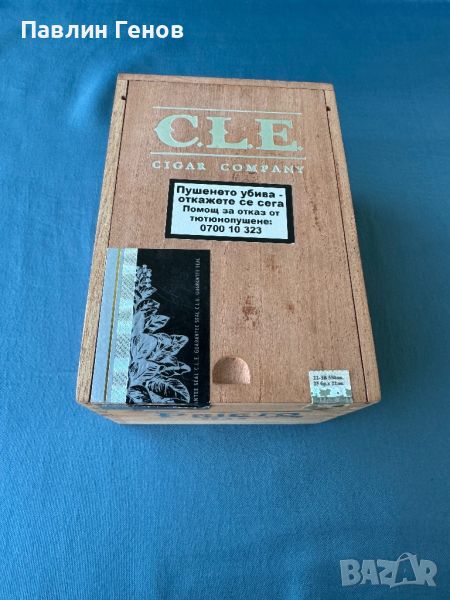 Дървена колекционерска кутия за пури  CLE CIGAR COMPANY, снимка 1