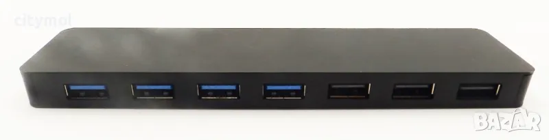 7 портов USB 3.0 Hub, Data Hub, алуминиев корпус, снимка 1