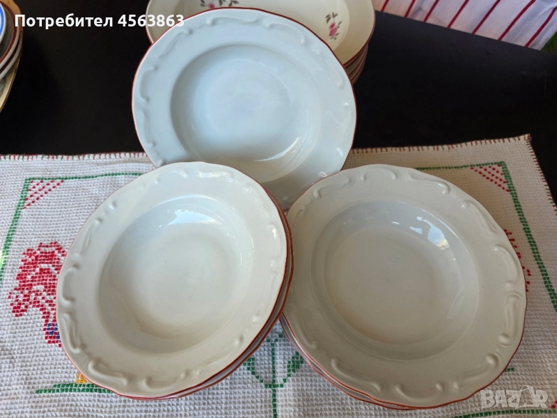 Порцеланови чинии- дълбоки, снимка 1