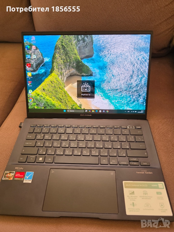 Лаптоп ASUS Zenbook 14 OLED, RYZEN 5 5625U, RAM 16 GB, SSD 512 GB, снимка 1