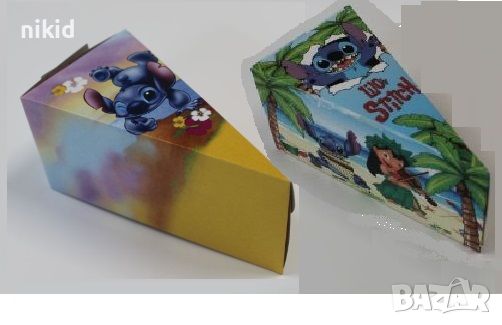 Лило и Стич stitch кутийки за картонена торта кутия парче за подарък рожден , снимка 1