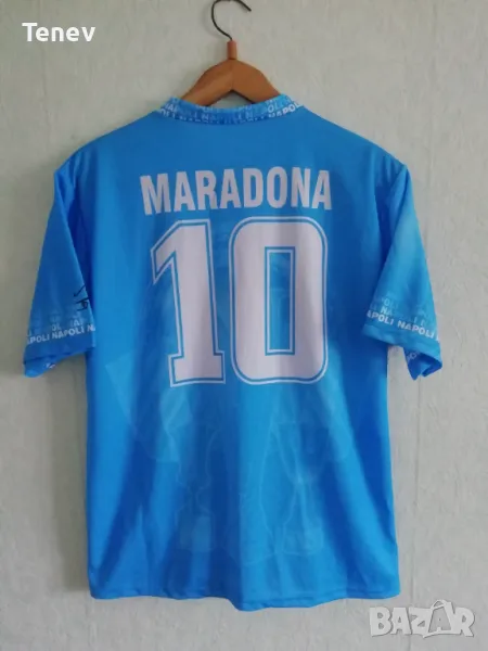 Napoli #10 Maradona Mars тениска с автограф футболна фланелка Наполи Марадона размер L, снимка 1