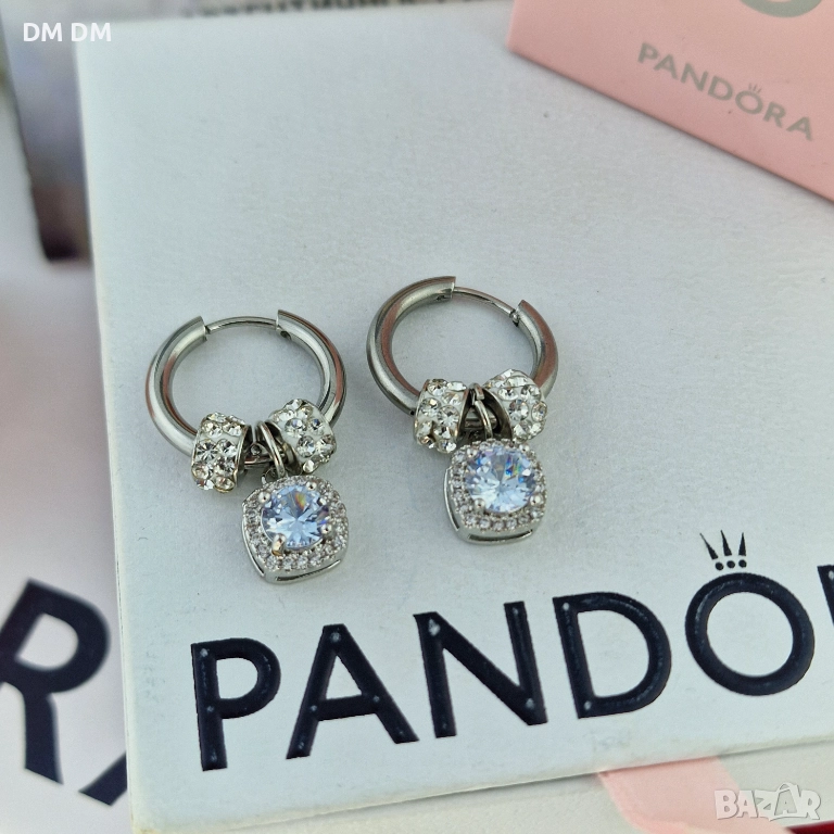 Обици “Кристален Диамант” – медицинска стомана, снимка 1