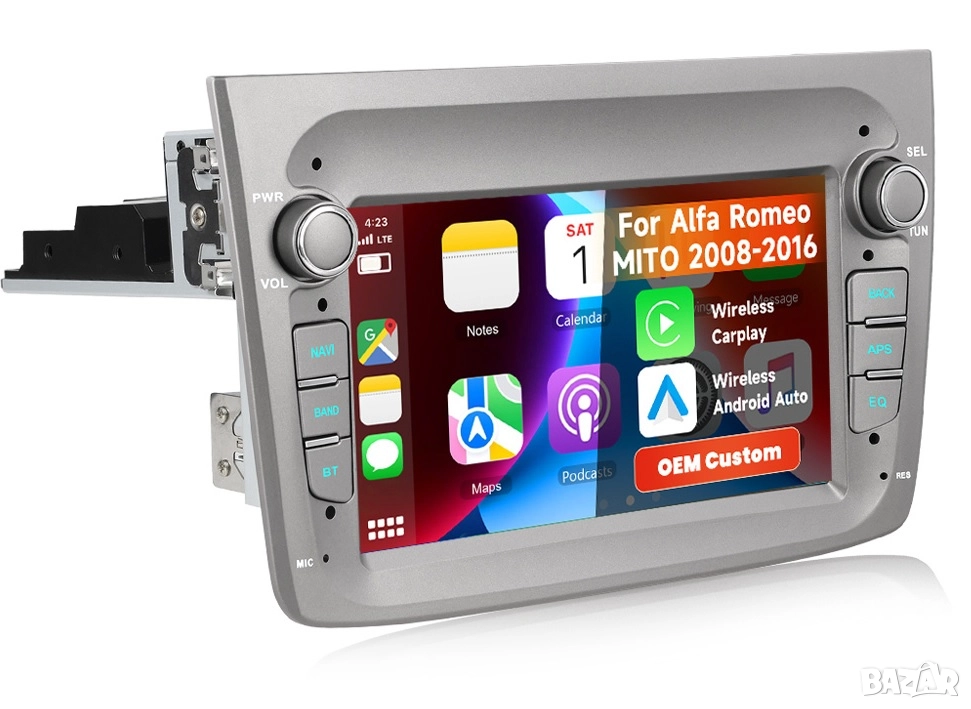 Мултимедия за Alfa Romeo MITO, навигация, Android, плеър, 2DIN, Андроид, двоен дин, Alfa Romeo MITO, снимка 1