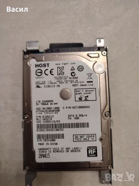 Твърд диск 2.5" HGST 1TB, снимка 1