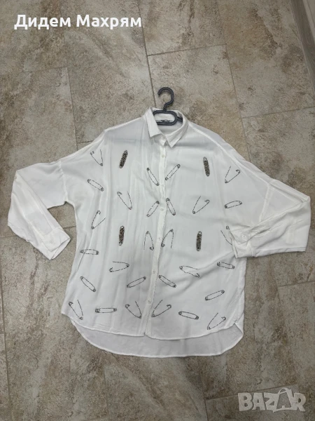 Оувърсайз риза в бяло, снимка 1