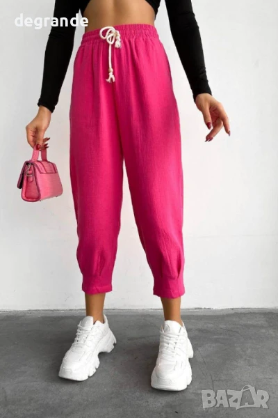 Дамска спортен панталон цвят циклама, снимка 1