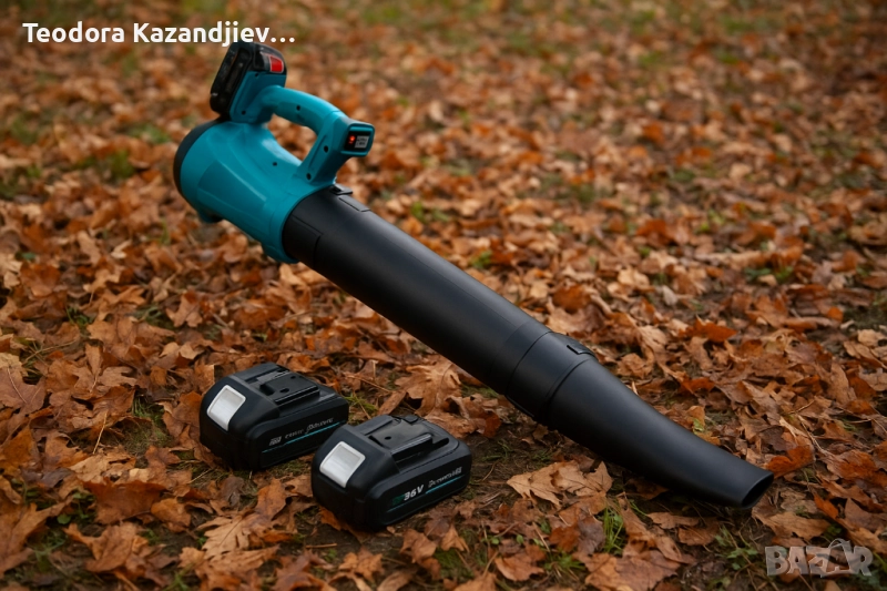 Акумулаторна духалка за листа с 6 степенна регулация – Въздуходувка 36V 8Ah KraftRoyal, снимка 1