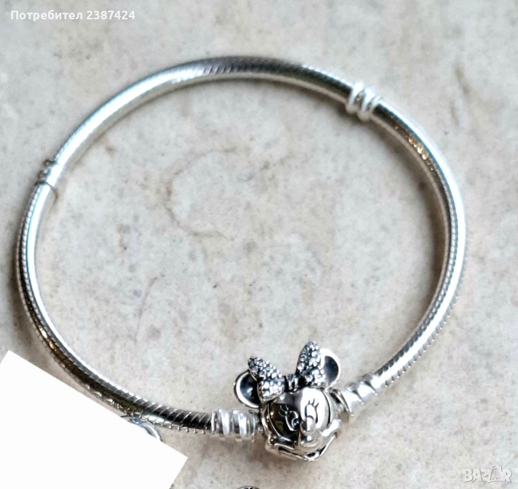 Сребърна гривна модел на Пандора , снимка 1