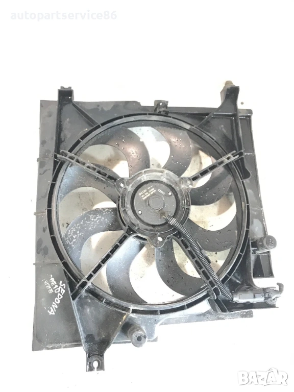 Мотор на вентилатора на радиатора за KIA Carnival 2.9 CRDi (2006–2010) 97730-4DXXX, A005179, снимка 1