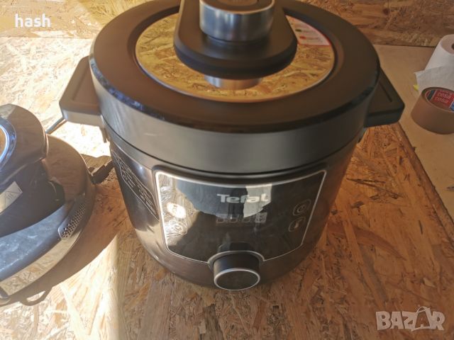 Tefal Turbo Cuisine & Fry, 7,6 л електрическа тенджера под налягане с капак за въздушен фритюрник, п, снимка 3 - Други - 45267474