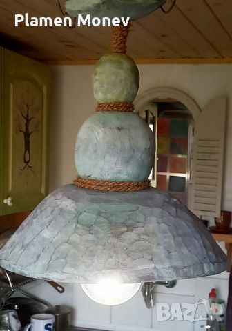 Ръчно изработена винтидж дизайнерска лампа "ФЕЯ", снимка 10 - Декорация за дома - 45281485