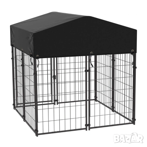 Голяма дворна клетка за куче с покрив / Метално заграждение за куче, снимка 2 - За кучета - 53062251