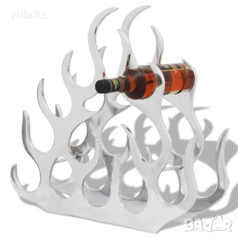 vidaXL Алуминиев стелаж за вино за 11 бутилки(SKU:242332), снимка 2 - Други - 54179249