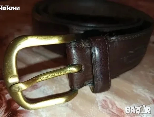 SCHUCHARD & FRIESE Оригинал Нов Мъжки Колан Изцяло от Естествена Кожа 125см 