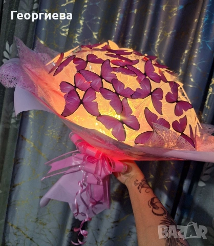 🎀Светещи ръчно изработени букети ✨️🦋, снимка 8 - Други стоки за дома - 53083239