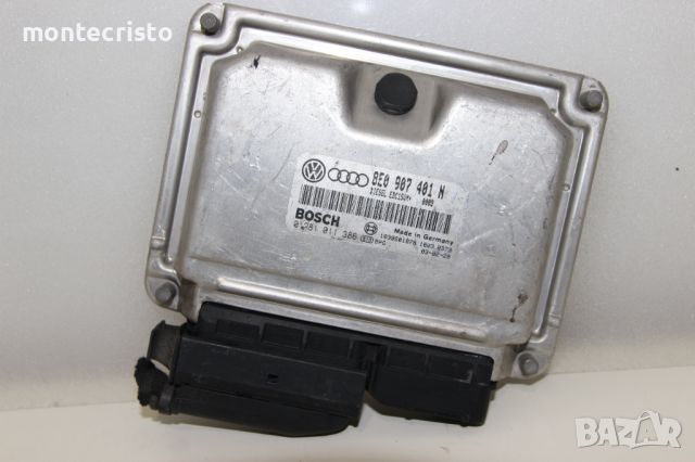 Моторен компютър ECU Audi A4 B6 (2000-2004г) 8E0 907 401 N / 8E0907401N / 0 281 011 386 / 0281011386, снимка 1 - Части - 46342753