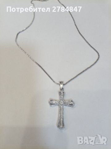 Кръст с кристали , снимка 4 - Колиета, медальони, синджири - 45811243