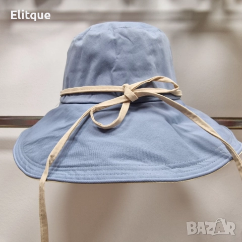 Красива дамска шапка с панделка в модерни нежни цветове