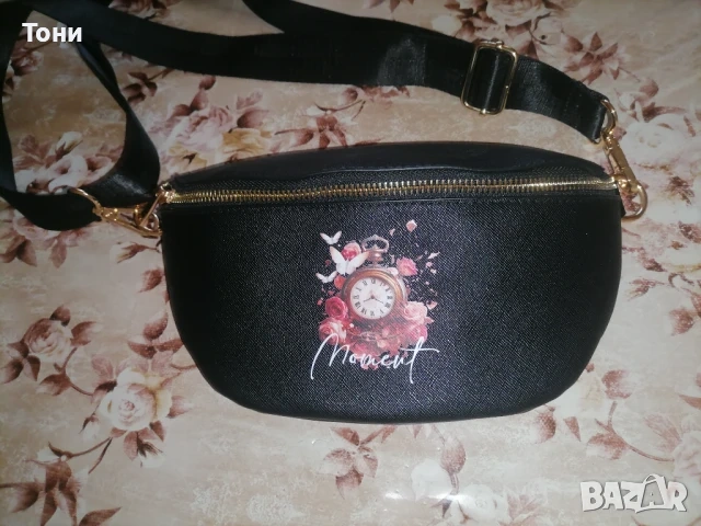 BagBase Нова Кожена Дамска Чанта с Принт, снимка 5 - Чанти - 53729197