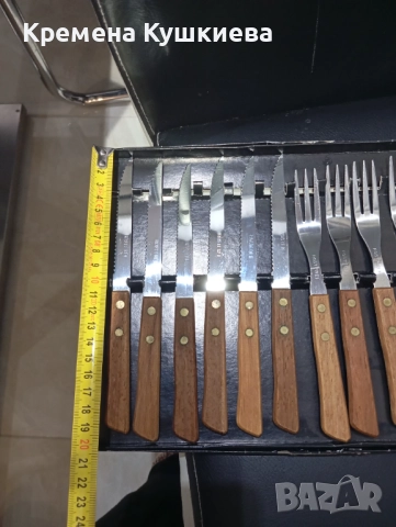Стар комплект вилици с ножове , снимка 2 - Прибори за хранене, готвене и сервиране - 52446951