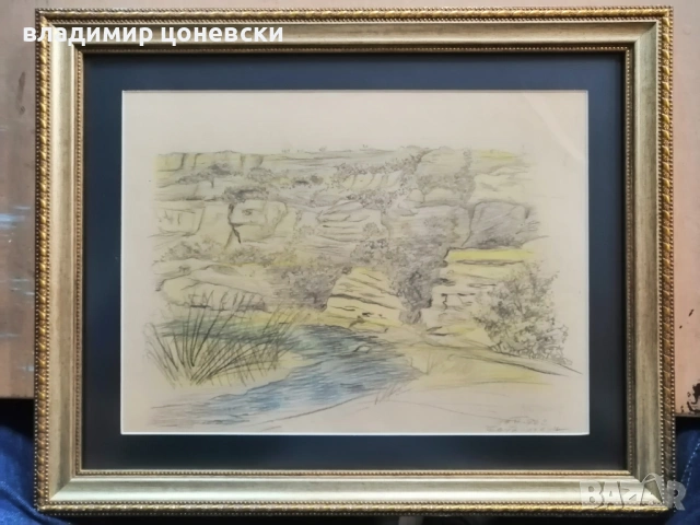 Васил Стоилов,рисунка с молив,графика,стара картина