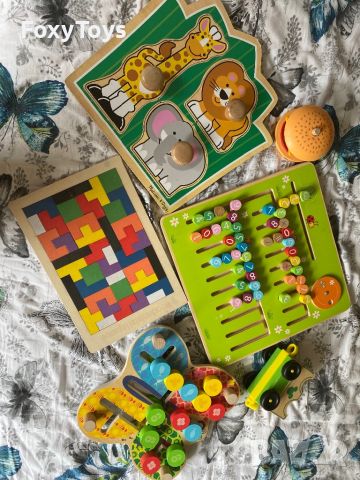 Лот дървени играчки, снимка 1 - Образователни игри - 46442387