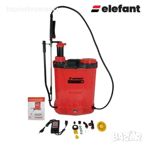 Пръскачка акумулаторна и ръчна 2в1, Elefant SEM16L, 16л, 12V/8Ah, 5.5 bar, снимка 2 - Градинска техника - 45824841