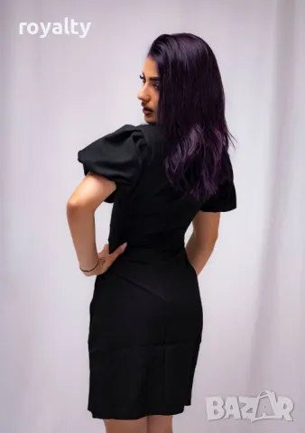 Стилна дамска черна рокля , снимка 6 - Рокли - 50374980