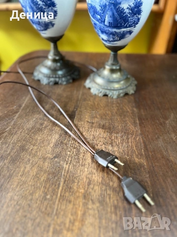  Две настолни лампи с типичен холандски пейзаж , снимка 4 - Настолни лампи - 53480634