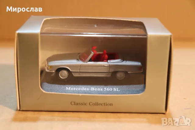 1:72 MERCEDES BENZ 560 SL ИГРАЧКА КОЛИЧКА ДИЛЪРСКИ МОДЕЛ, снимка 2 - Колекции - 49868063