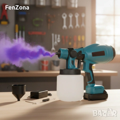 Пистолет за боя акумулаторен  с 2 батерии 21V,12м гаранция, снимка 9 - Други инструменти - 54143620