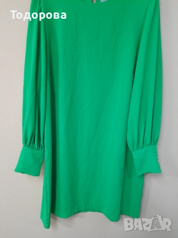 Рокля в пролетно зелено № Л- ХЛ, снимка 5 - Рокли - 54029853