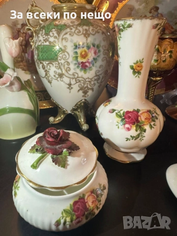 Royal Albert “Old country roses “- великолепни вазичка, бижутрека и декирация Код P2025, снимка 10 - Декорация за дома - 53937276