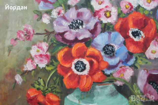 Европейска картина масло върху шперплат, снимка 5 - Картини - 53113450