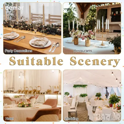 33-сантиметрови златни подложки за еднократна употреба, комплект от 12 броя, кръгли, снимка 6 - Други стоки за дома - 49885886