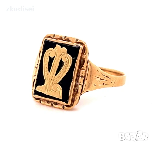 Златен мъжки пръстен 4,27гр. размер:62 14кр. проба:585 модел:36412-3, снимка 2 - Пръстени - 53021973